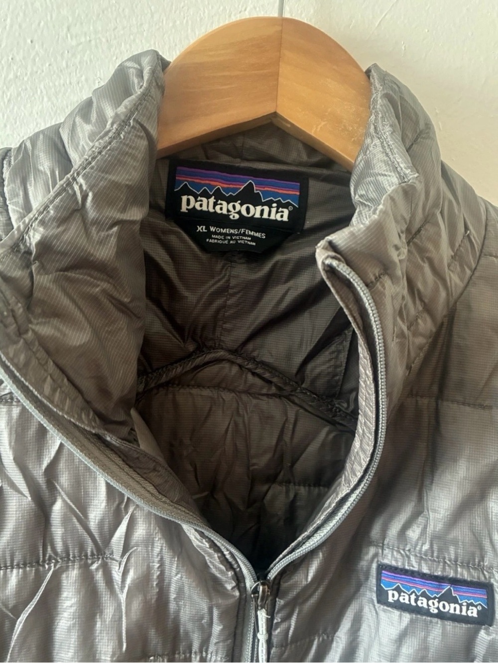 Patagonia Micro Puff Full Zip Jacket Women’s XL Gray - Picture 3 of 6